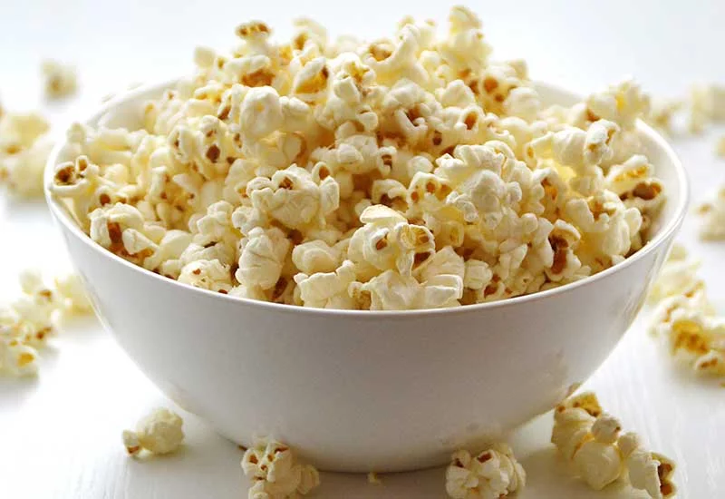 what human foods can puppies eat: popcorn